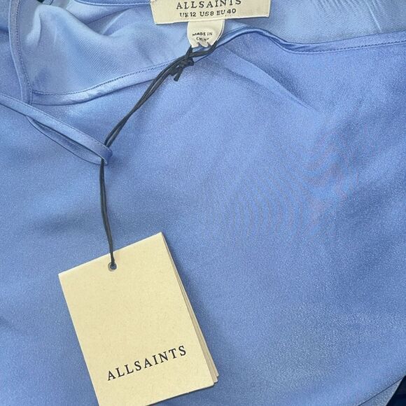 NWT ALLSAINTS Bryony V-Neck Midi Slip Dress Size 8 $169 - Picture 6 of 7